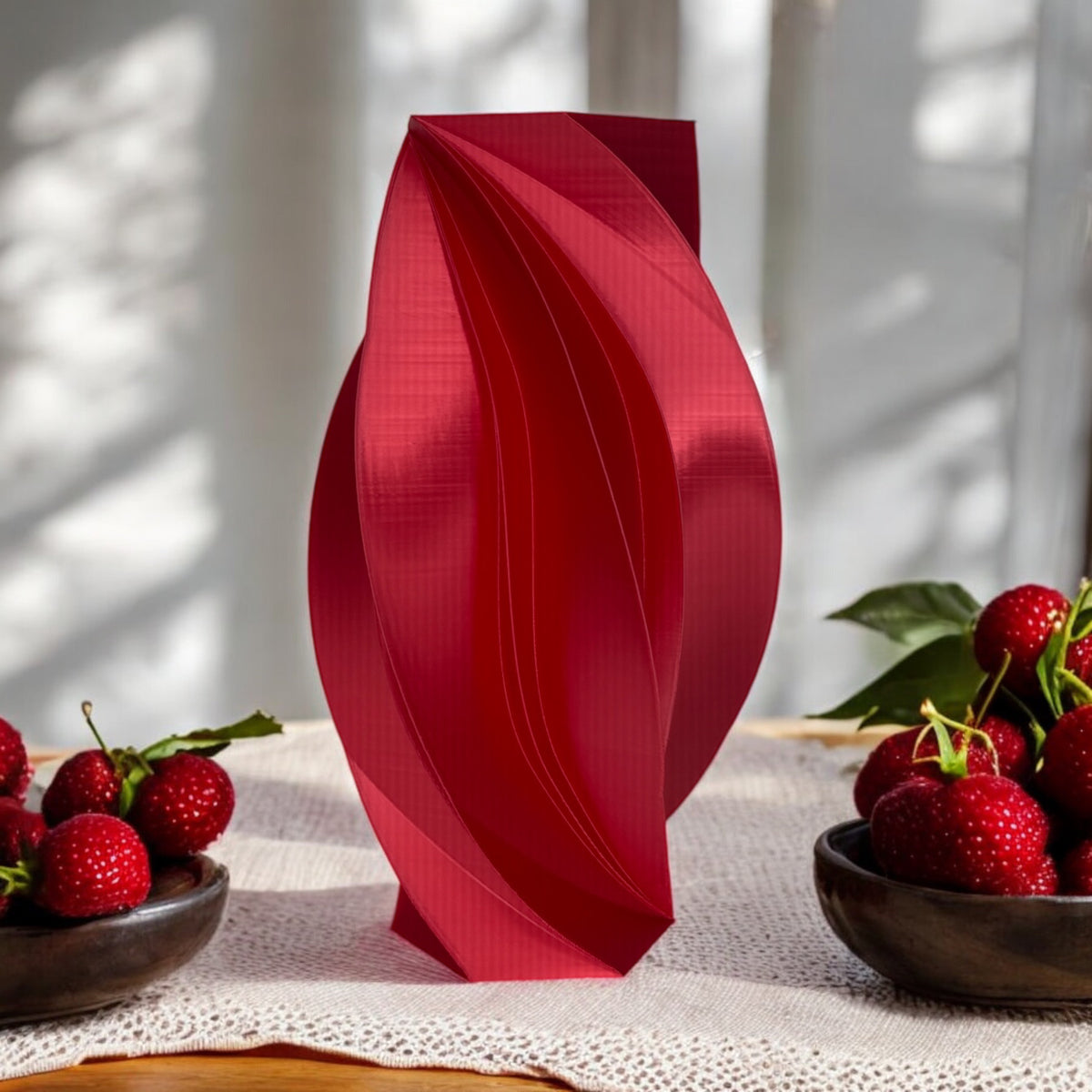 Sleek Modern Swirl Vase