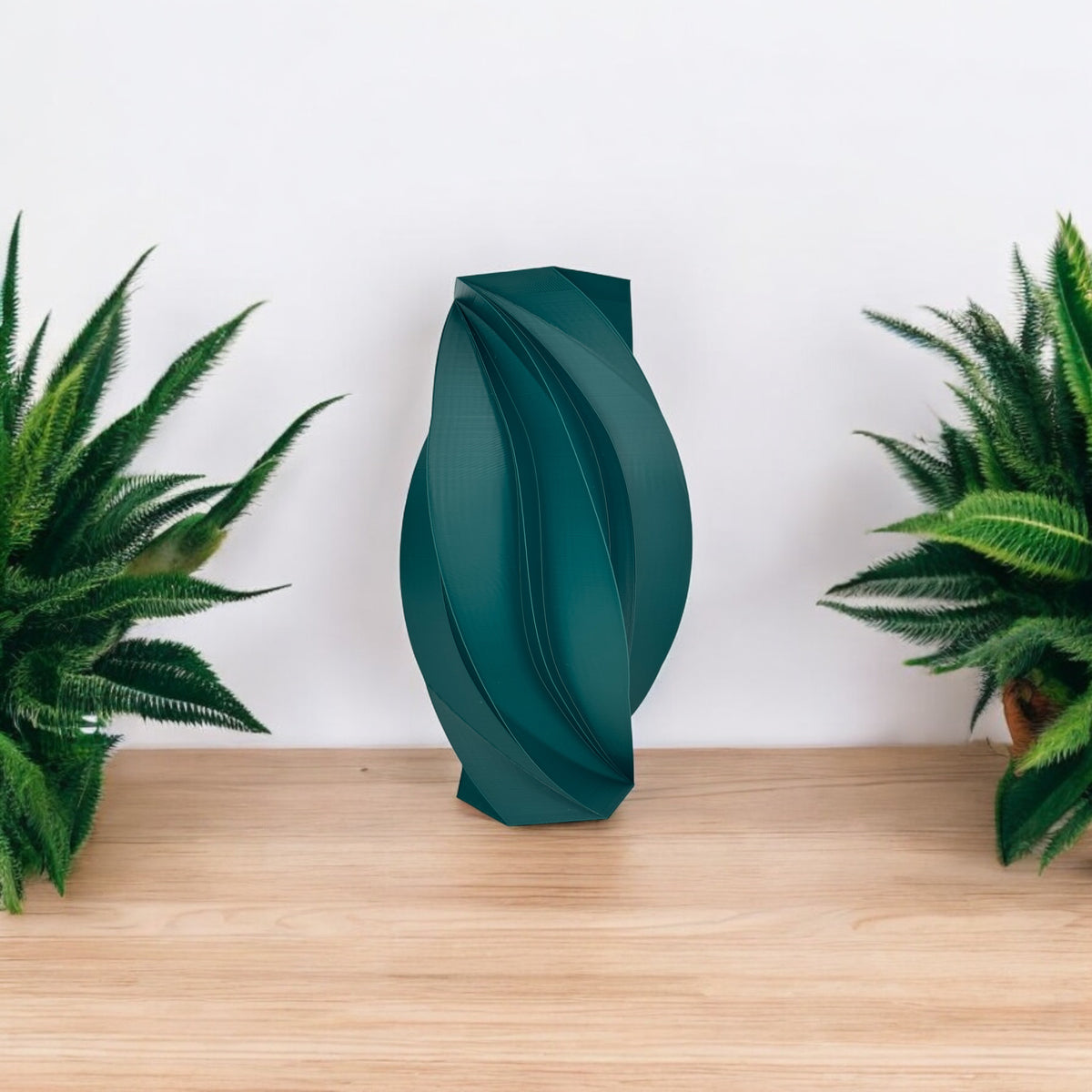 Sleek Modern Swirl Vase