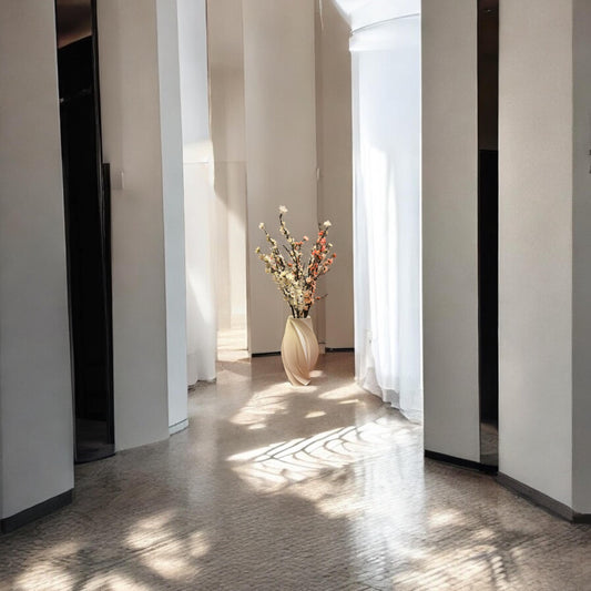 Giant Contemporary Swirl Floor Vase
