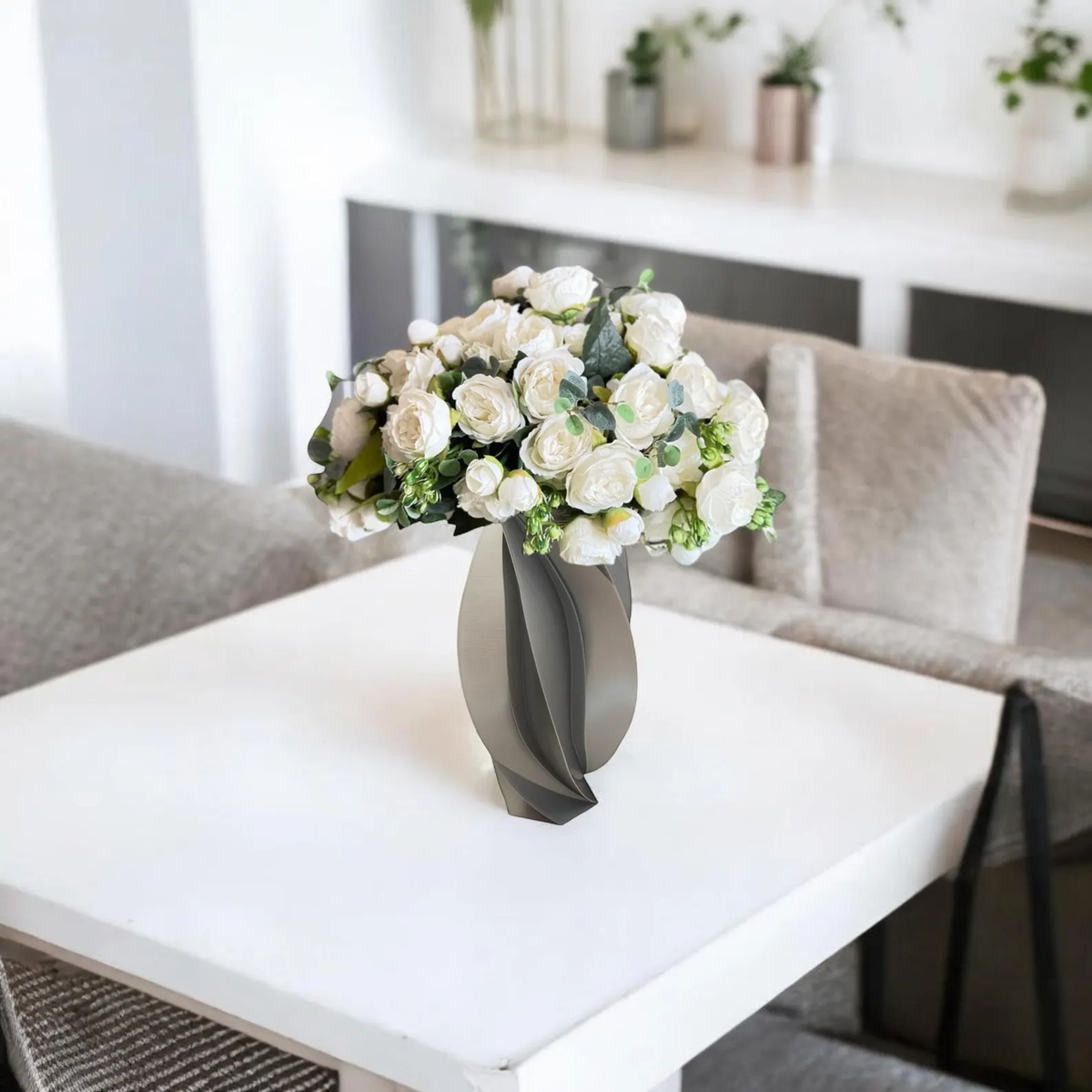 Sleek Modern Swirl Vase