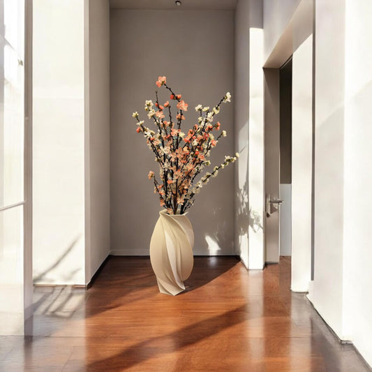 Giant Contemporary Swirl Floor Vase