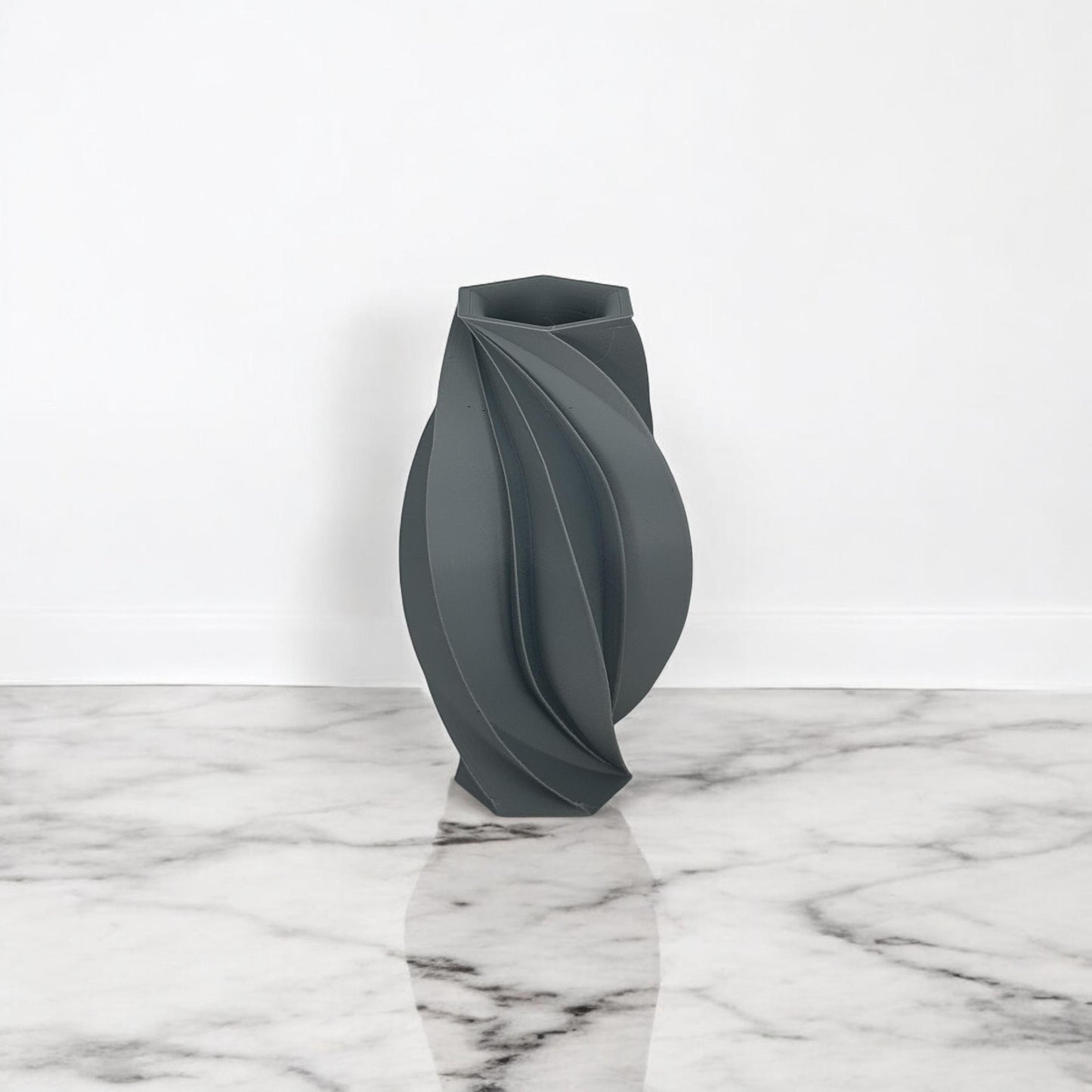 Giant Contemporary Swirl Floor Vase