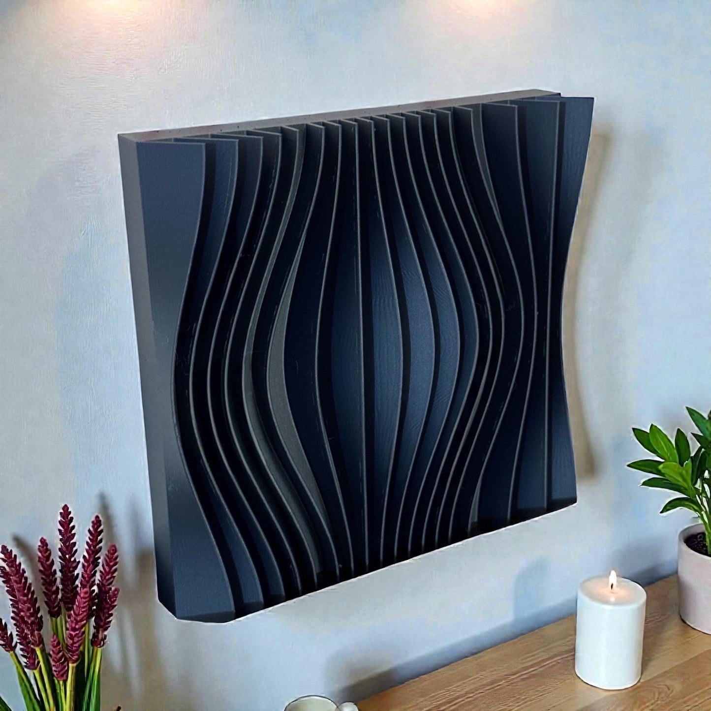 Parametric Wave Wall Art Panel
