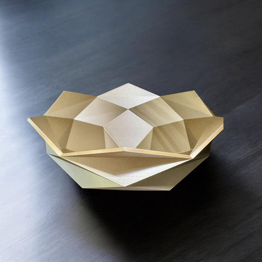Striking Geometric Bowl Mathematical Centerpiece