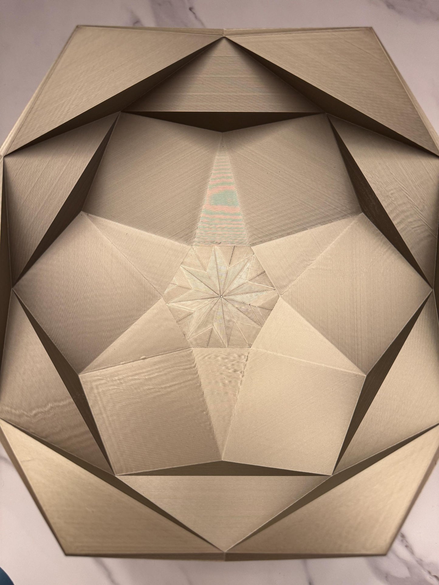 Striking Geometric Bowl Mathematical Centerpiece