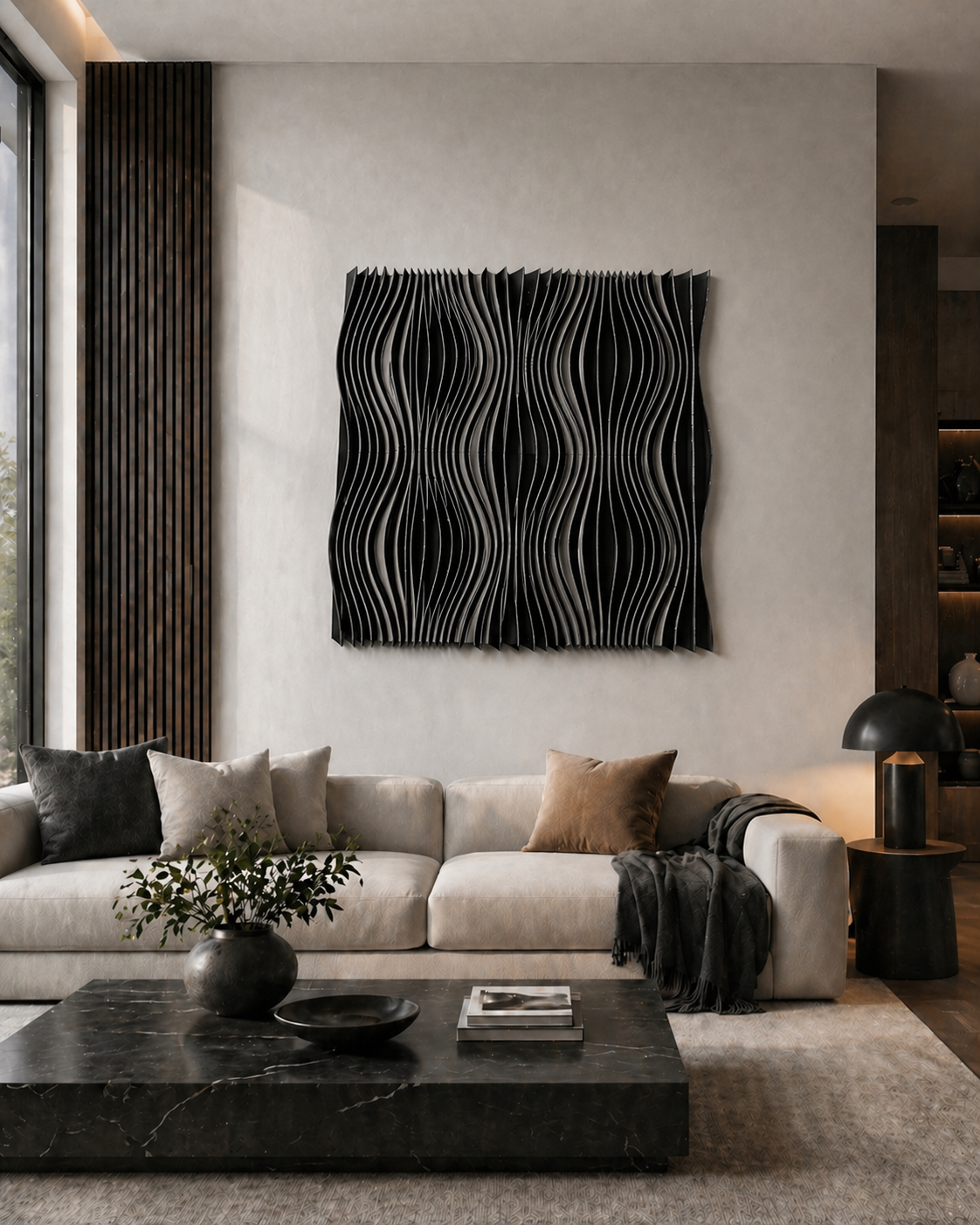 Parametric Wave Wall Art Panel