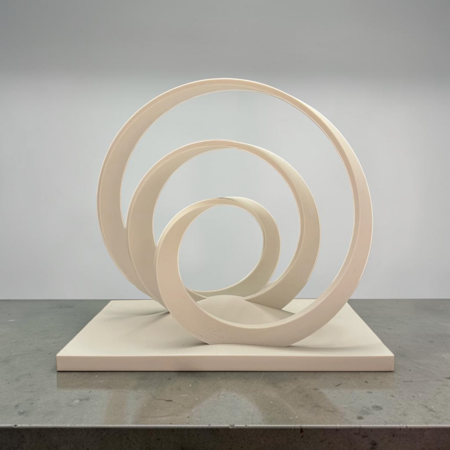 Elegant Abstract Mobius Strip Mathematical Sculpture