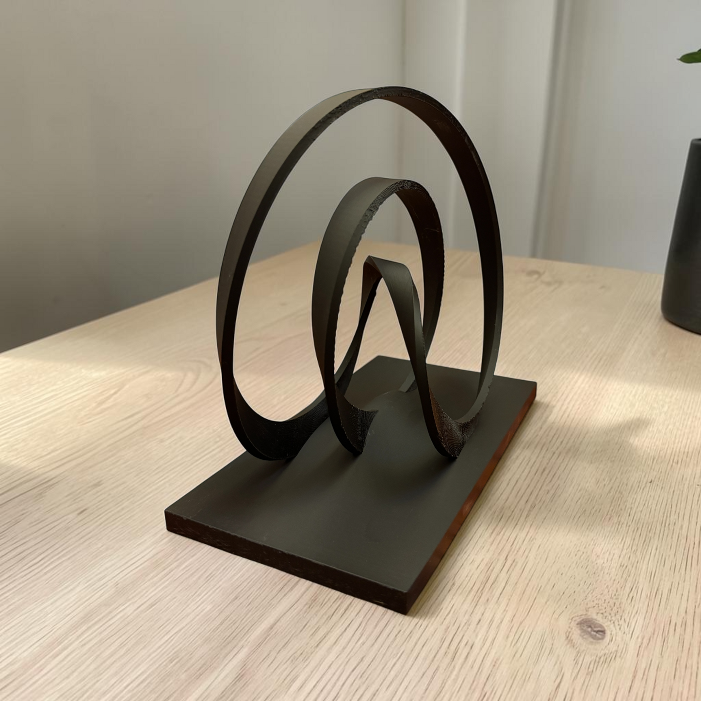 Elegant Abstract Mobius Strip Mathematical Sculpture