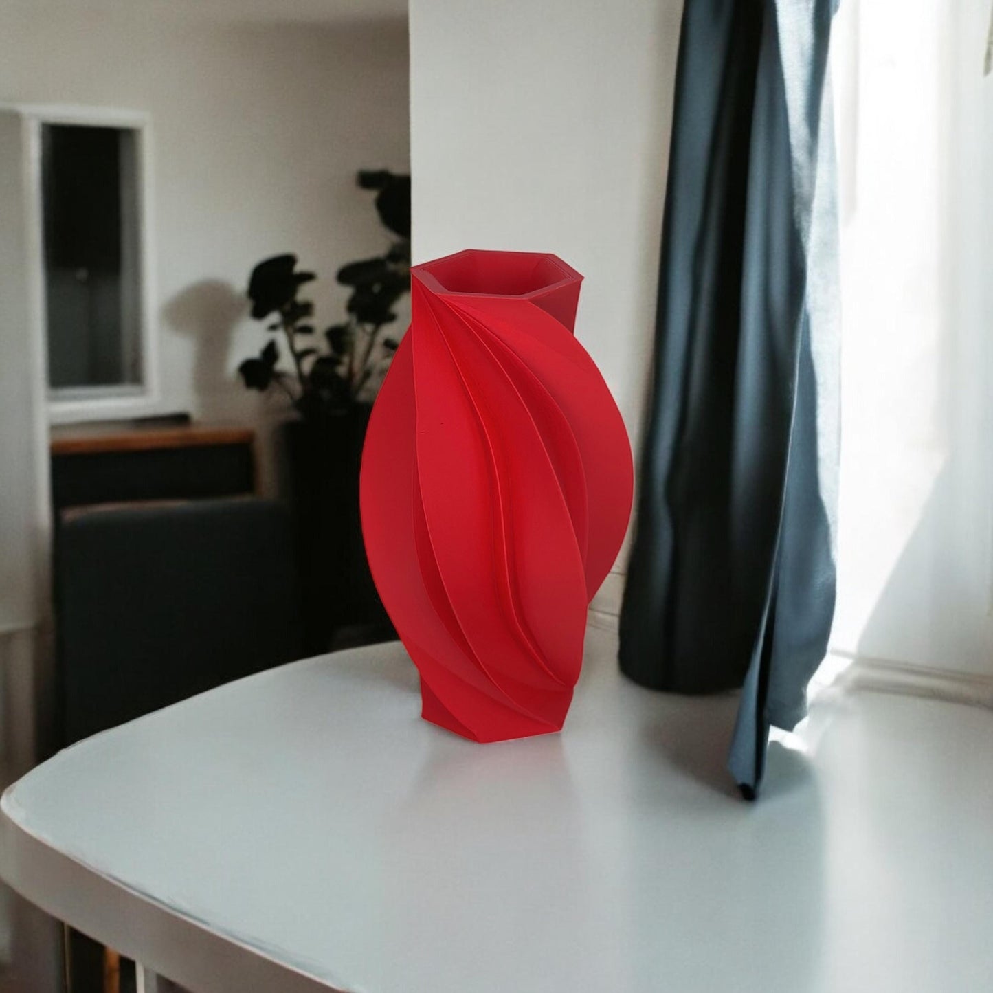 Giant Contemporary Swirl Floor Vase