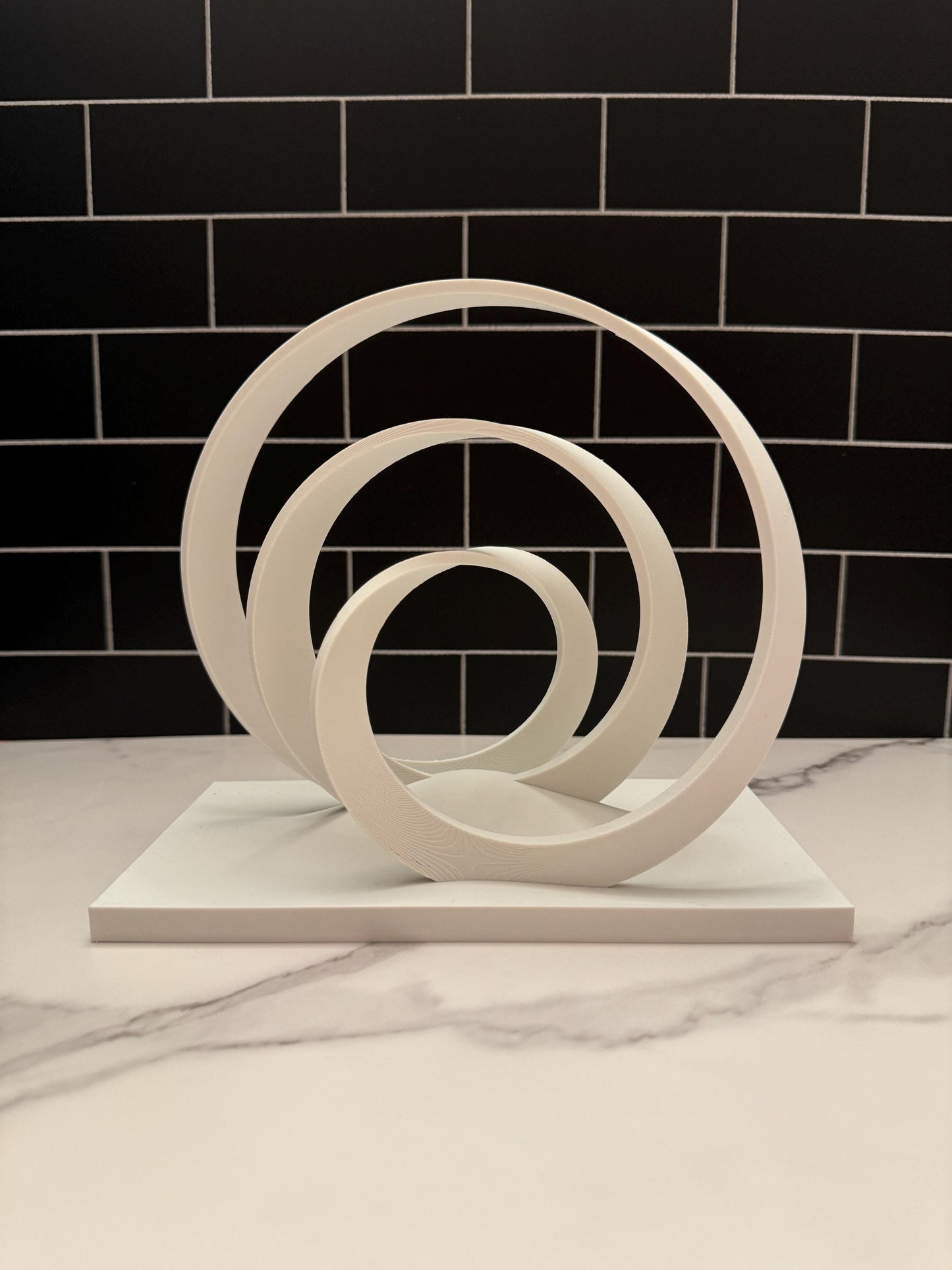 Elegant Abstract Mobius Strip Mathematical Sculpture