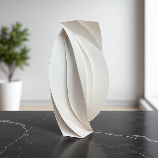 Sleek Modern Swirl Vase